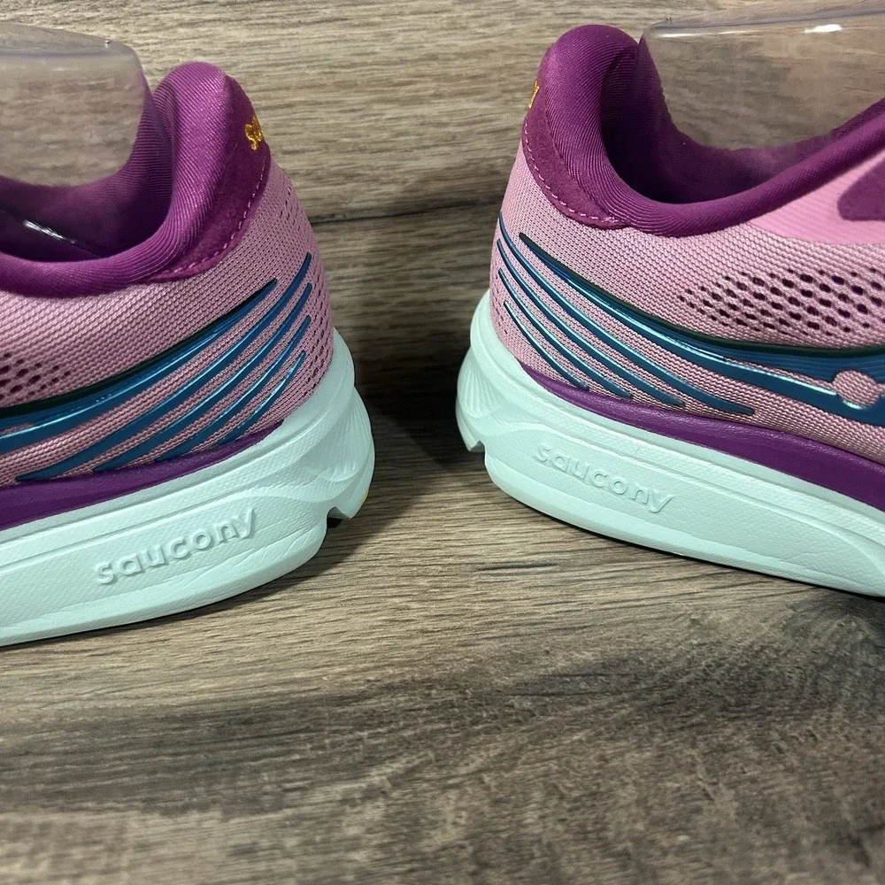Saucony Ride 14 Future Spring Pink Purple Sneakers - Women's Size 9.5